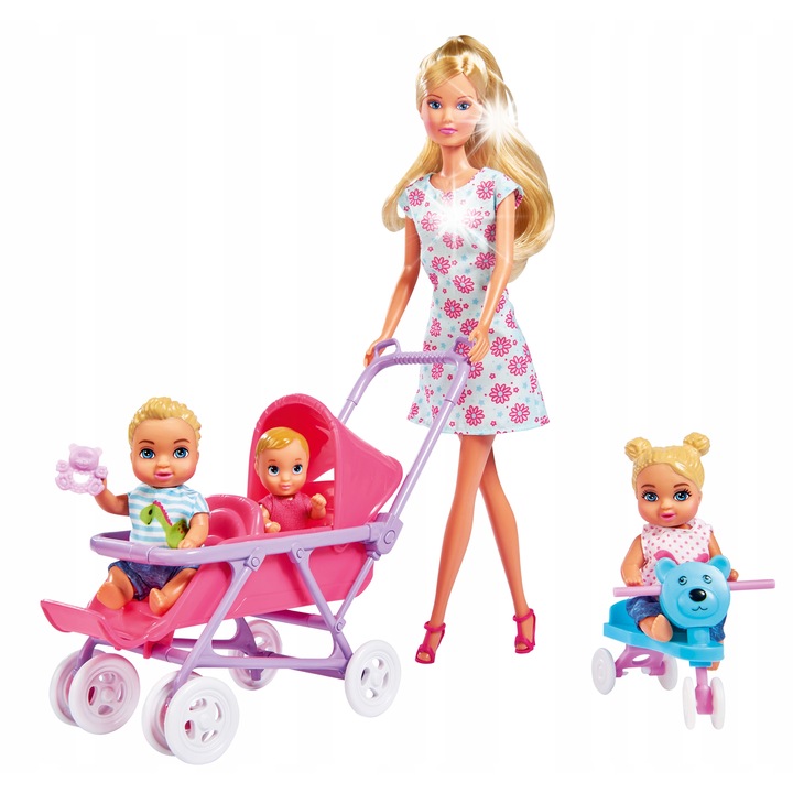 Комплект кукли Steffi Love, Simba, 3 кукли, 29см, многоцветен