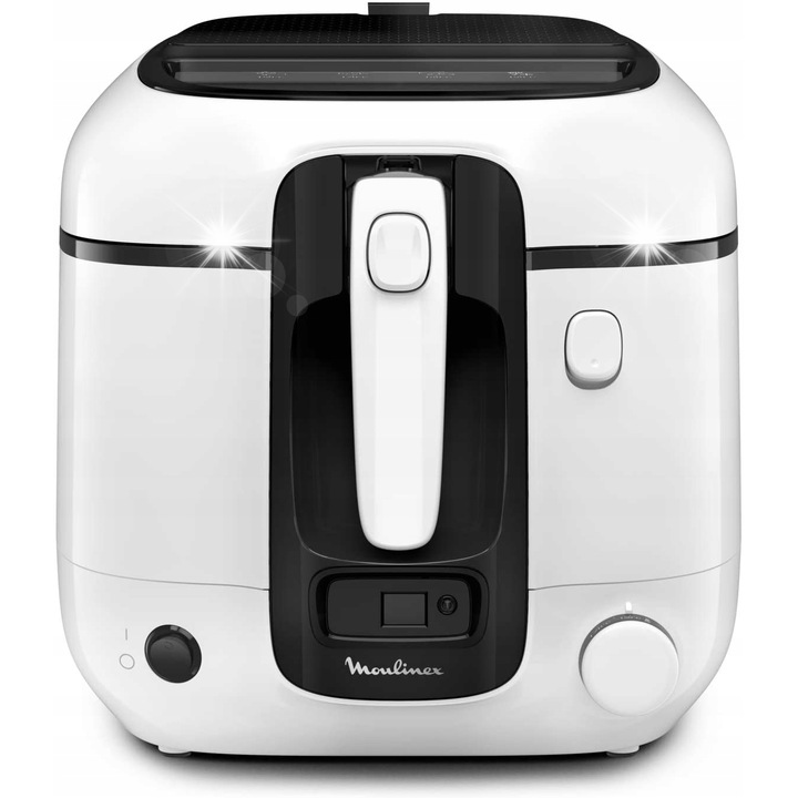 Moulinex AM3140 Super Uno elektromos fritőz, 1,5 kg kapacitás 6 személy részére, szagszűrő, fehér