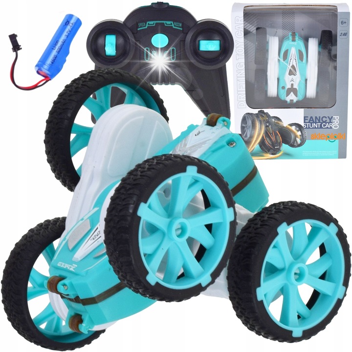 Távirányítós játékautó, Skleplolki, 360 akrobatika, többszínű, komplett készlet