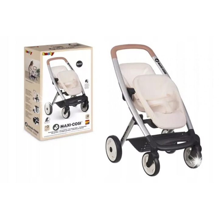 Carucior pentru papusi set Maxi Cosi, 42cm, bej