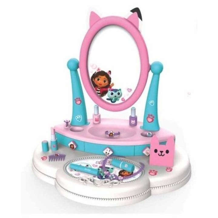Тоалетна масичка Studio Smoby, Габи, 12 аксесоара, 50,5x49,0x36,0см, многоцветна
