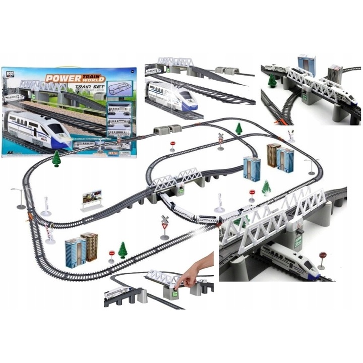 Trenulet de jucarie, Ramiz, Kolejka Elektryczna, 2 niveluri, 914cm