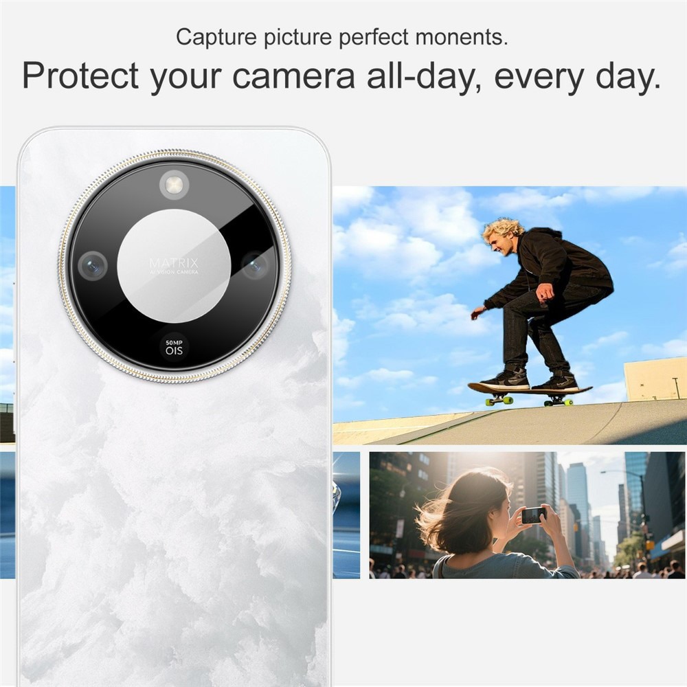 Folie protectie camera pentru Honor Magic8 Lite, Techsuit Full Glass, Black