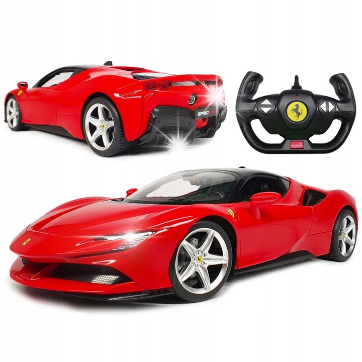 Masinuta Rastar model Ferrari SF90 1:14, LED, 334x164x87mm