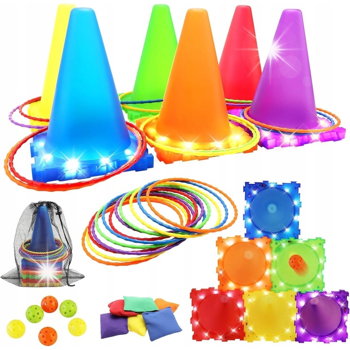 Jucarie interactiva copii, VATOS, set 3 in 1, aruncare la tinta