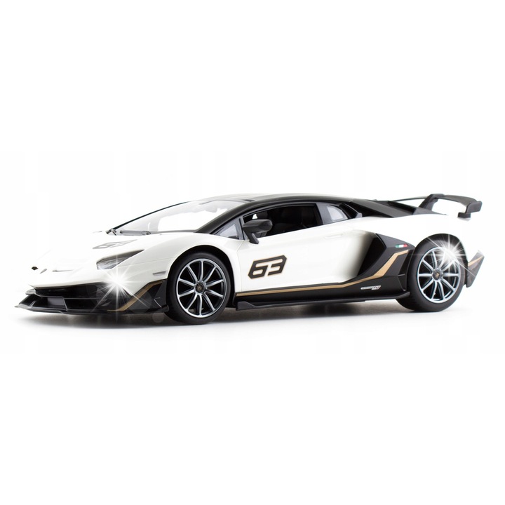Rastar Lamborghini Aventador SVJ R/C 1:14 autó, 35,5x16,5x8cm, többszínű, távirányítós készlet