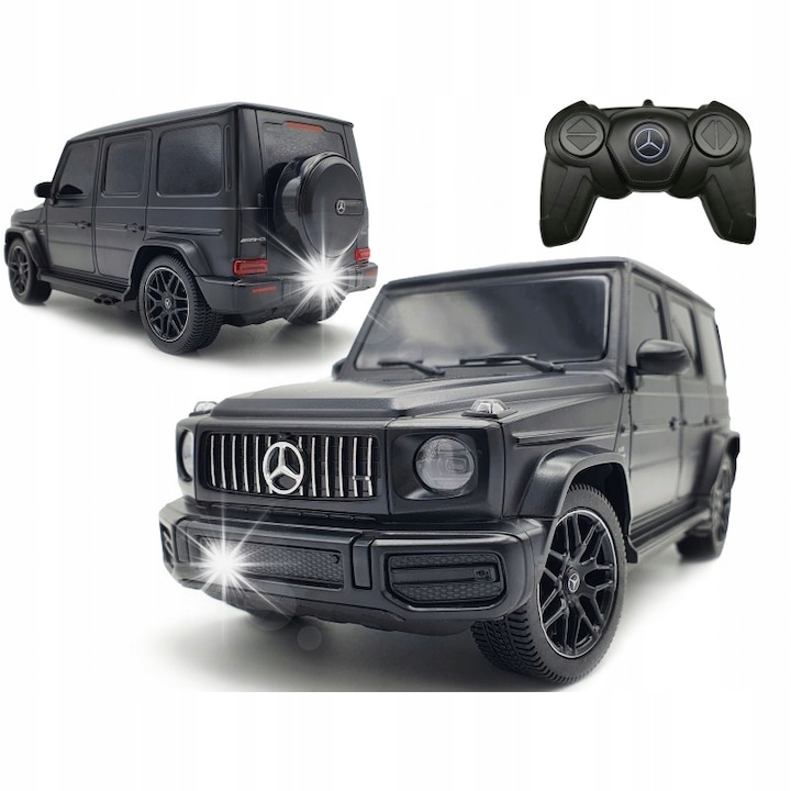 Masinuta Rastar Mercedes-Benz G63 AMG 1:24, telecomanda, 196x80x88mm, multicolor, set complet