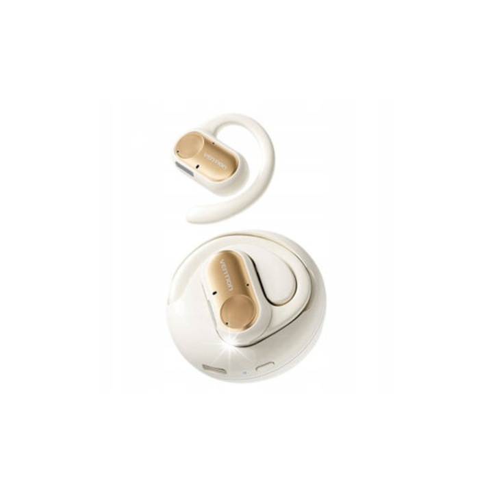 Vezeték nélküli fejhallgató, Vention OpenBeat O11, Bluetooth 5.3, ABS, bézs