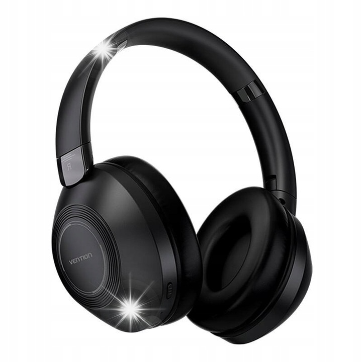 Vezeték nélküli fejhallgató, Vention SoundMate S11, Bluetooth 5.3, 20 óra üzemidő, fekete, 192x167x26x104mm