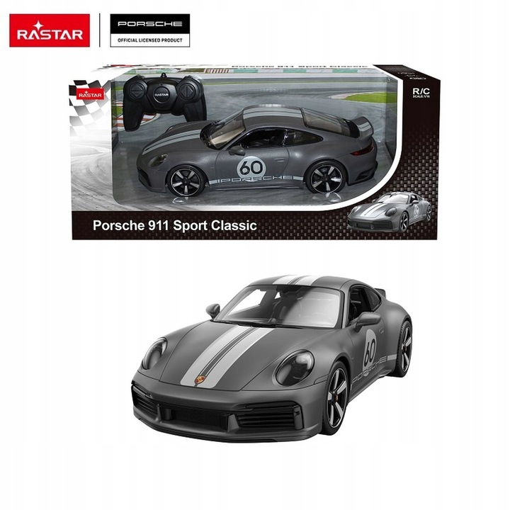 RASTAR Porsche 911 Sport Classic RC 1:16 kisautó, fekete színű