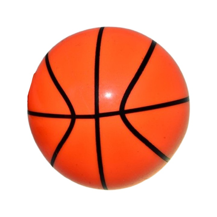 Jucarie antistres minge, din cauciuc moale, diametru 9, 5 cm, pentru copii, Mini Junior M1811P, Portocaliu