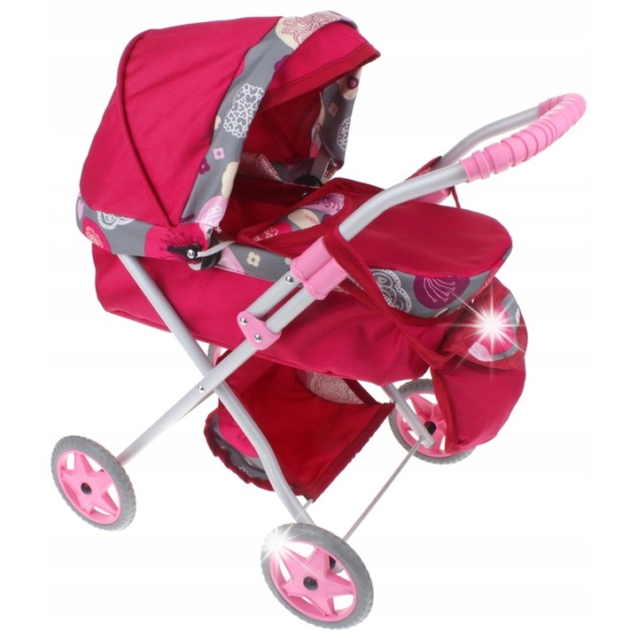 Nobo Kids babakocsi, kosárral és dobbal, 52x31cm, többszínű