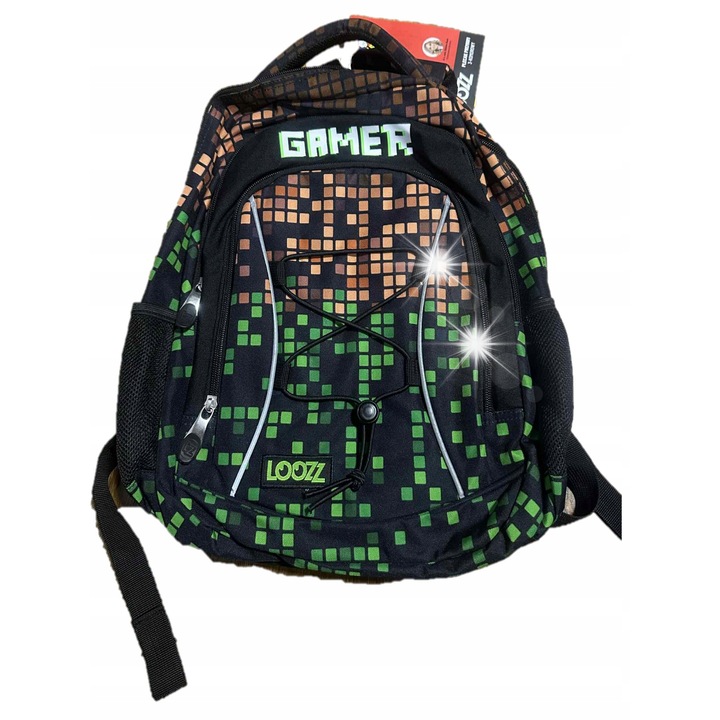Ghiozdan scolar St. Majewski GAMER, 3 compartimente, 41x28x18cm, waterproof, ergonomic
