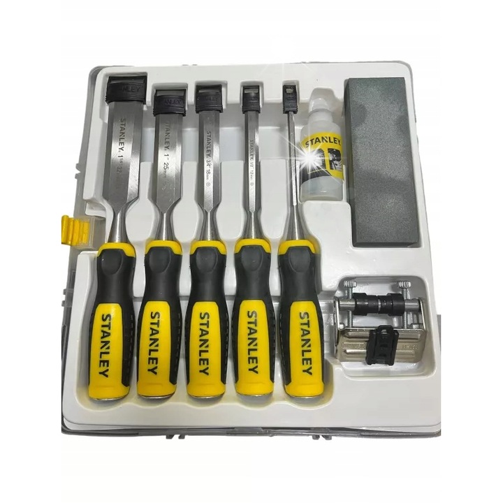 Чукове и длета, Stanley, комплект 9 ел., 6-32мм, с куфар