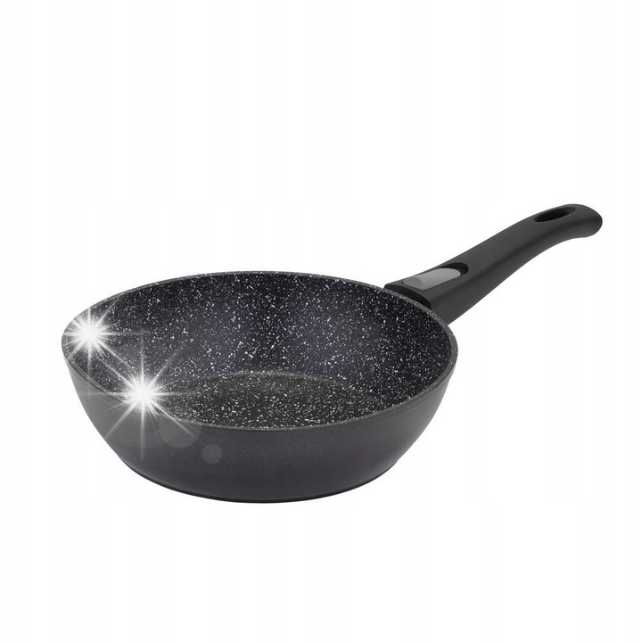 Resto 24 cm mély serpenyő, PFLUON bevonat, levehető nyél, fekete