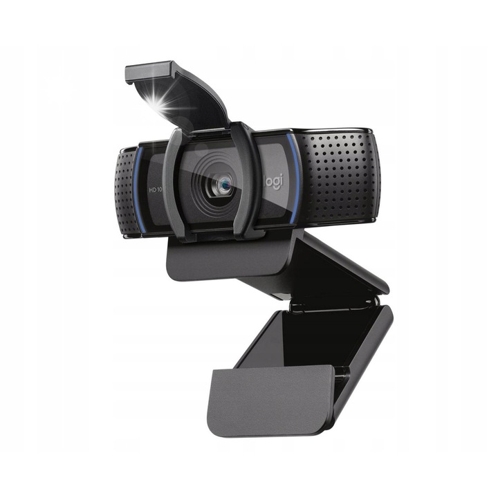 Webkamera, Logitech C920e, Full HD 1080p, beépített mikrofon, fekete, 43,4x94x71mm