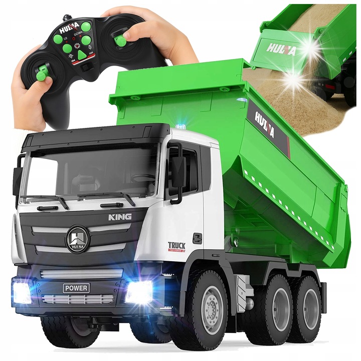 Строителен камион с дистанционно управление Stator, с LED, играчка за деца