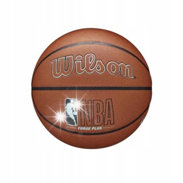 Minge de baschet Wilson NBA FORGE Plus ECO, portocalie, sintetica, pentru interior si exterior