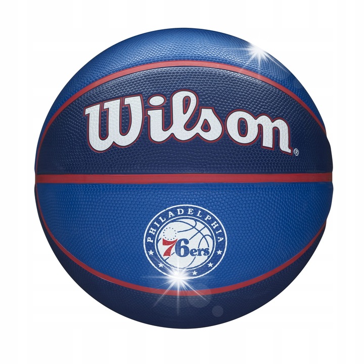 Minge de baschet Wilson Philadelphia 76ers, 7, exterior si interior, cauciuc