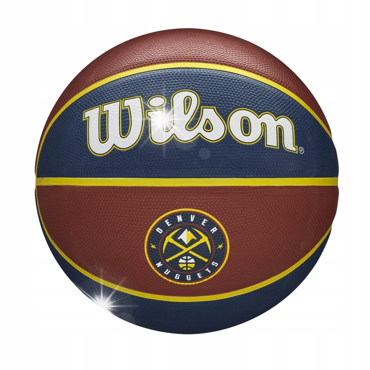 Minge de baschet Wilson NBA Team Tribute Denver Nuggets, 7, exterior, rezistent, cauciuc