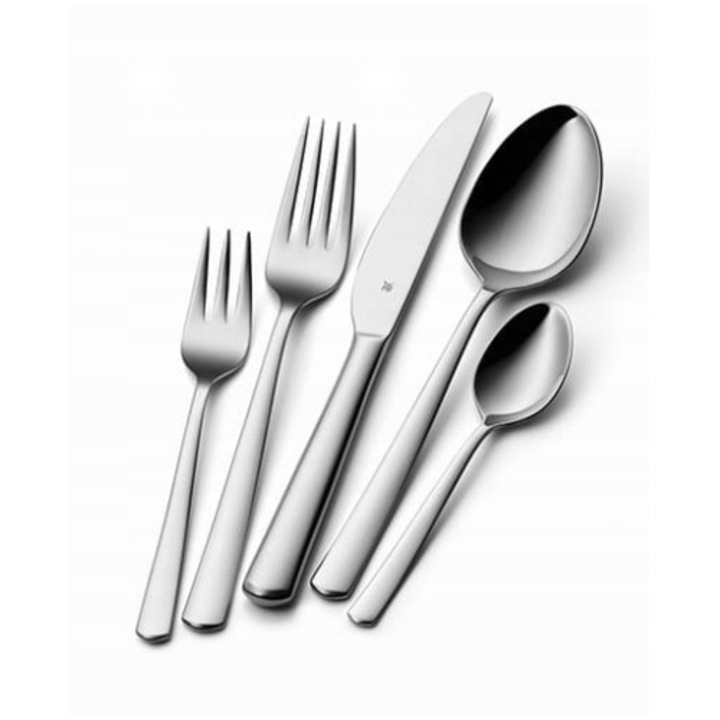 Set de tacamuri WMF Boston, 30 piese, otel inoxidabil 18/10, argintiu