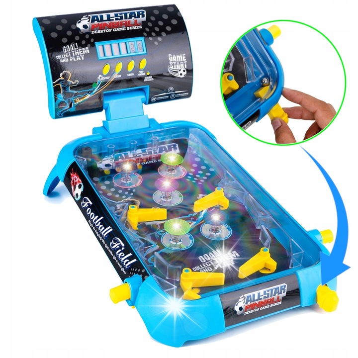 Flipper Pinball, Stator, ügyességi játék, 4 flipper, 37x26x23cm, 1-2 játékos részére