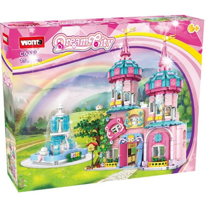 Set de constructie Magiczny Zamek, 1586 elemente, 2 minifigurki, multicolor, 33,6x15,4x32,7cm