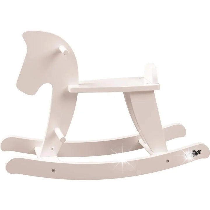 Gyermek hinta, Woody, görgős kúp, fehér, fából, 12hó+