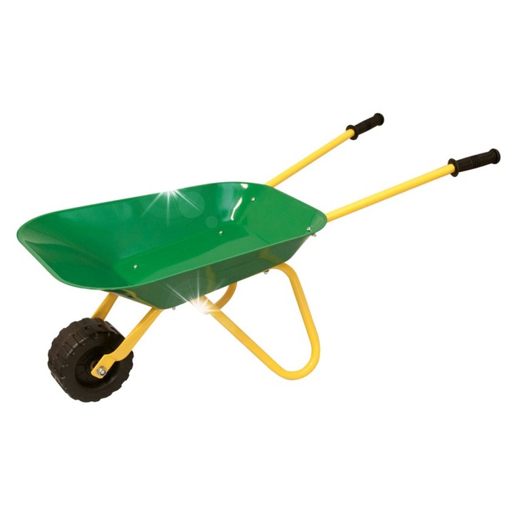 Метална количка за деца, Woody, 77x35x35см, зелена