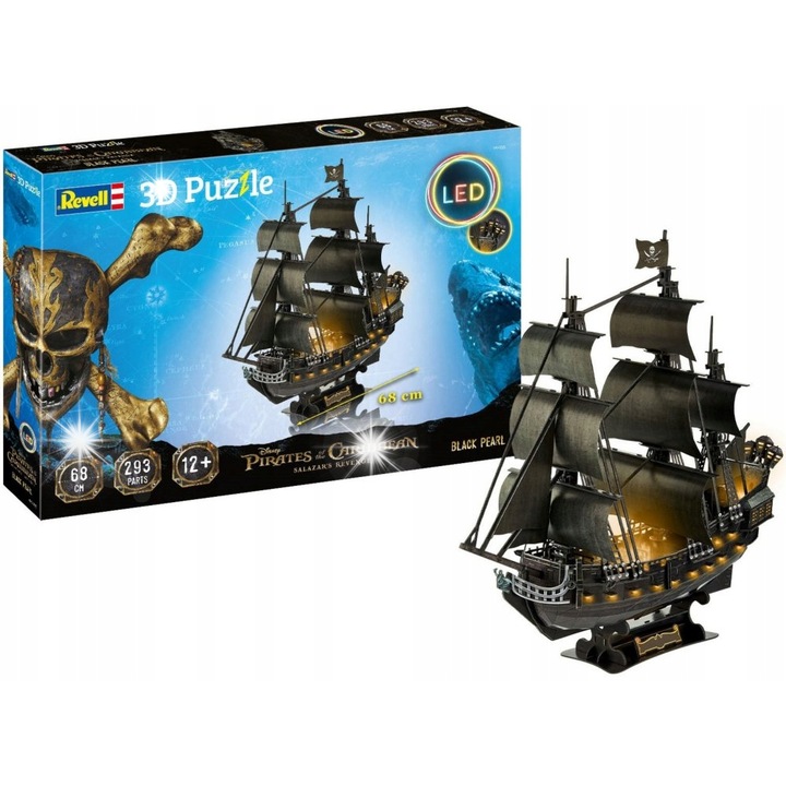 Puzzle 3D, Revell, LED, 293 elemente, 68x30x59 cm