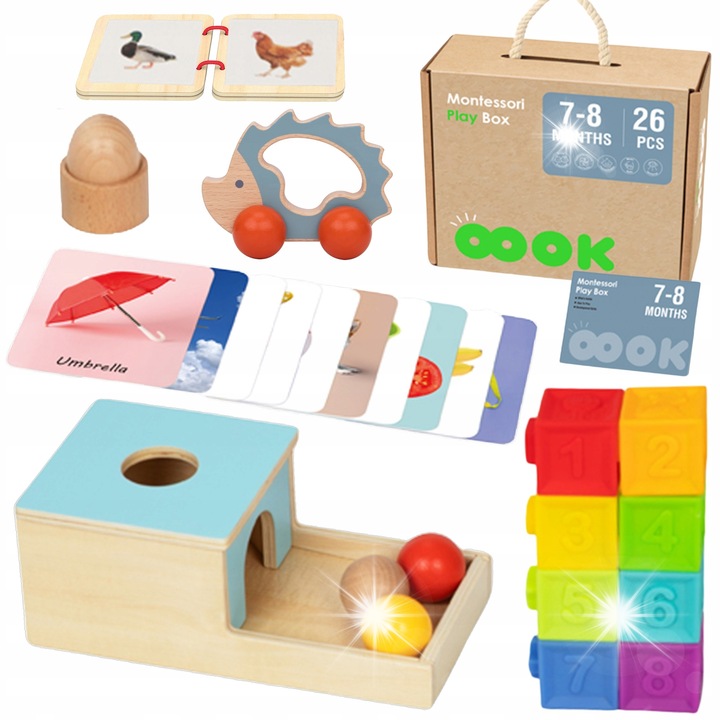 Woopie, Montessori 7 az 1-ben, érzékelő babajátékok