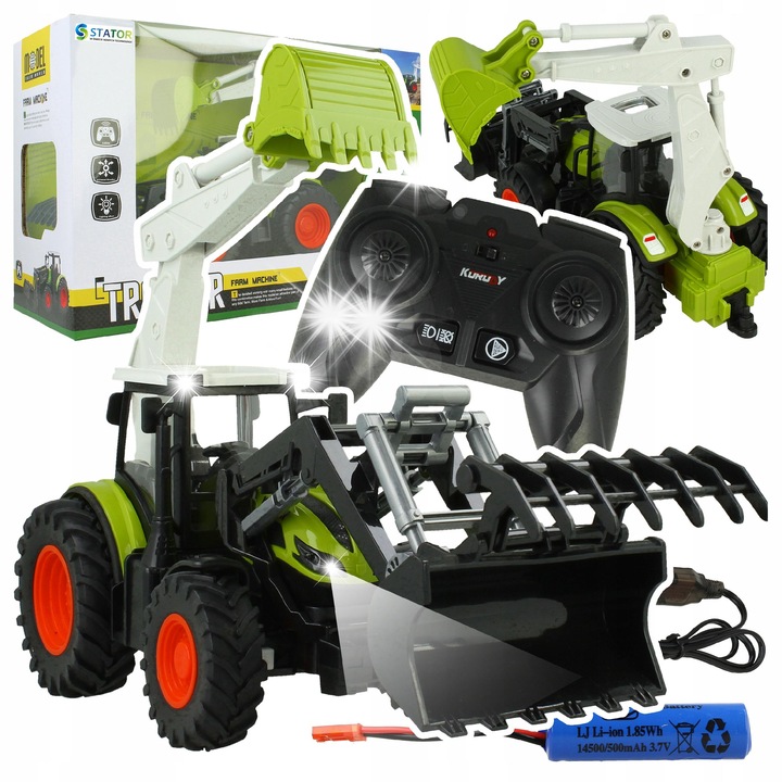 Трактор R/C Статор, 1:24, с LED светлини, реалистични функции, за деца над 3 години