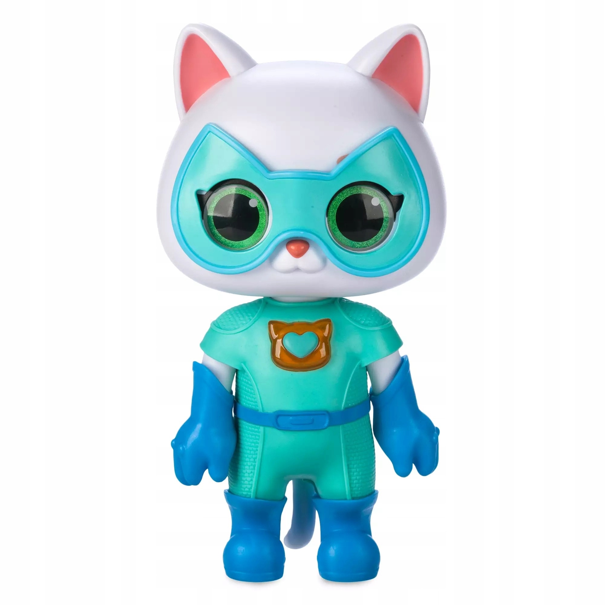 Figurina interactiva SuperKitties Bitsy, 20cm, alb, set complet cu