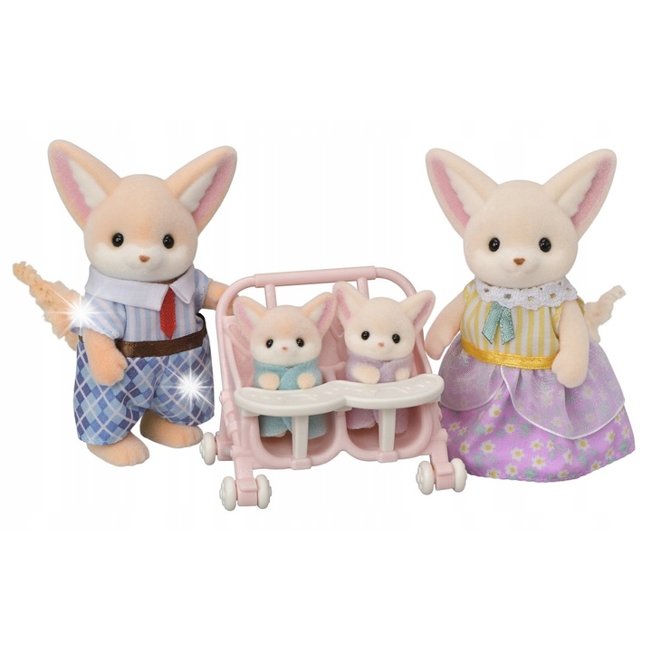 Фигурка Sylvanian Families, комплект семейство лисици от пустинята, 4 фигурки, 20x17x5,5см