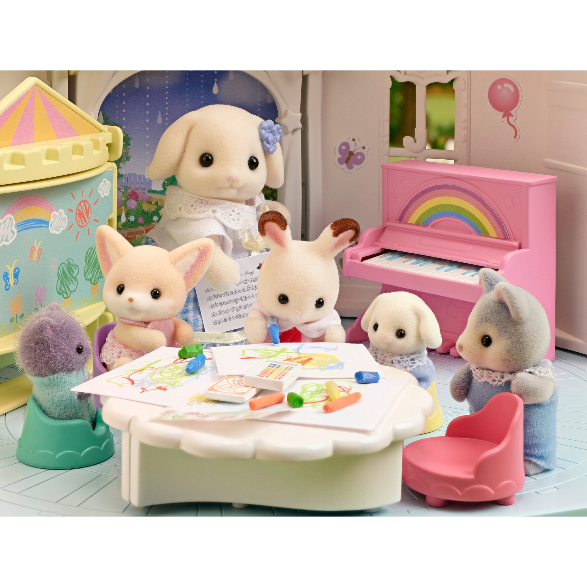 Set de joaca Sylvanian Families, gradinita colorata, figurina Ciel