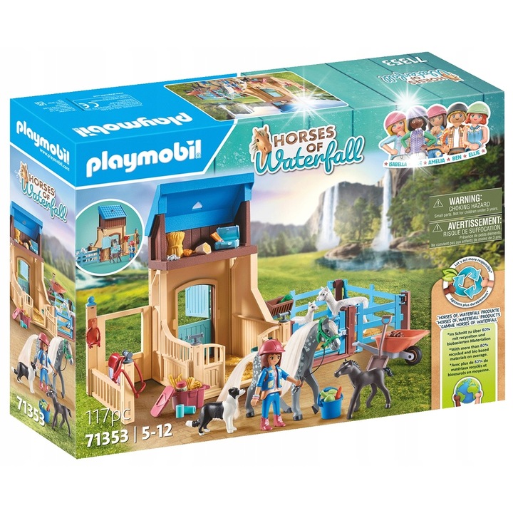 Playmobil figura, Amelia és Whisper lóboxával, többszínű, 71353
