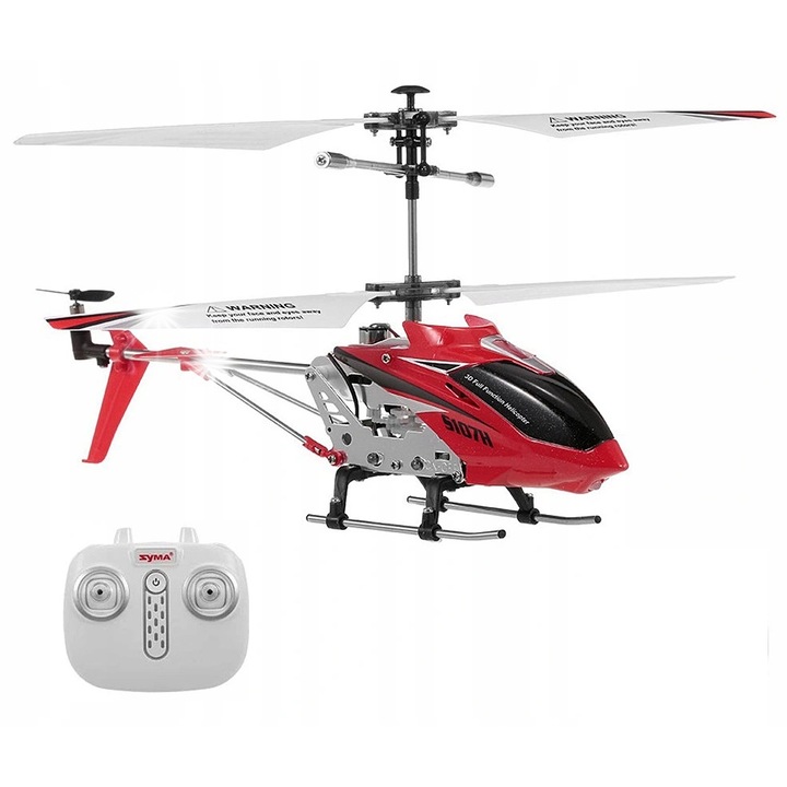 Helicopter zdalnie sterowany Syma S107G, 3 canale, sistem GYRO, albastru, 22x3.8x9.8cm, set complet
