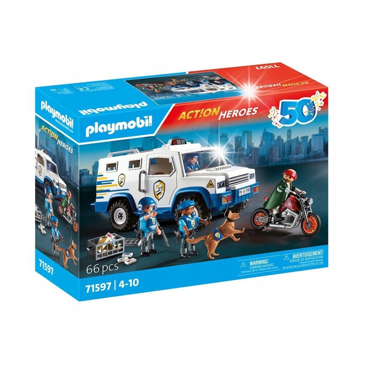 Фигурка Playmobil, Транспортер, 71597, многоцветен, 30x15x10см