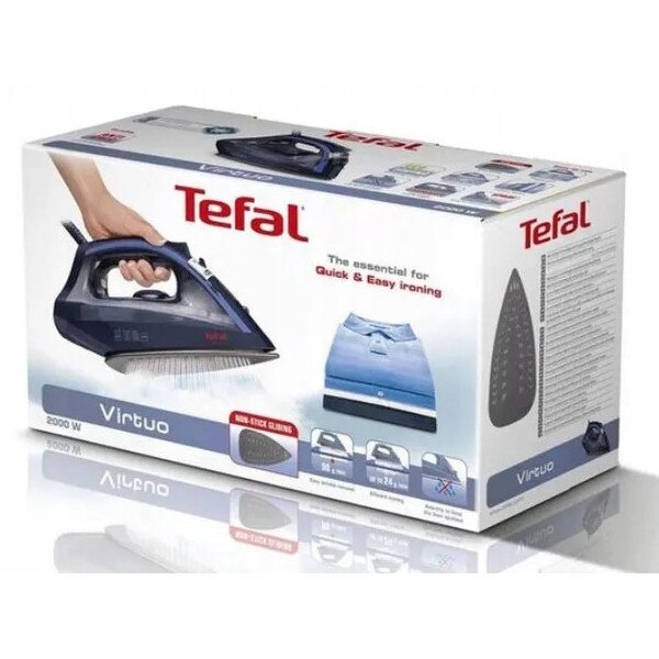 Fier de calcat Tefal Virtuo 2000W albastru 1.9m