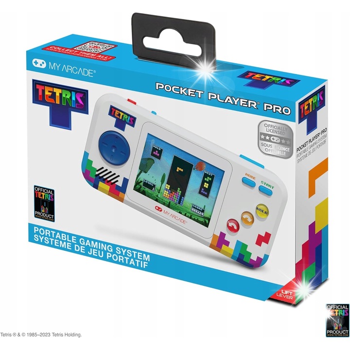 Mini consola Tetris My Arcade, 2.75", portabila, cu ecran colorat, set complet