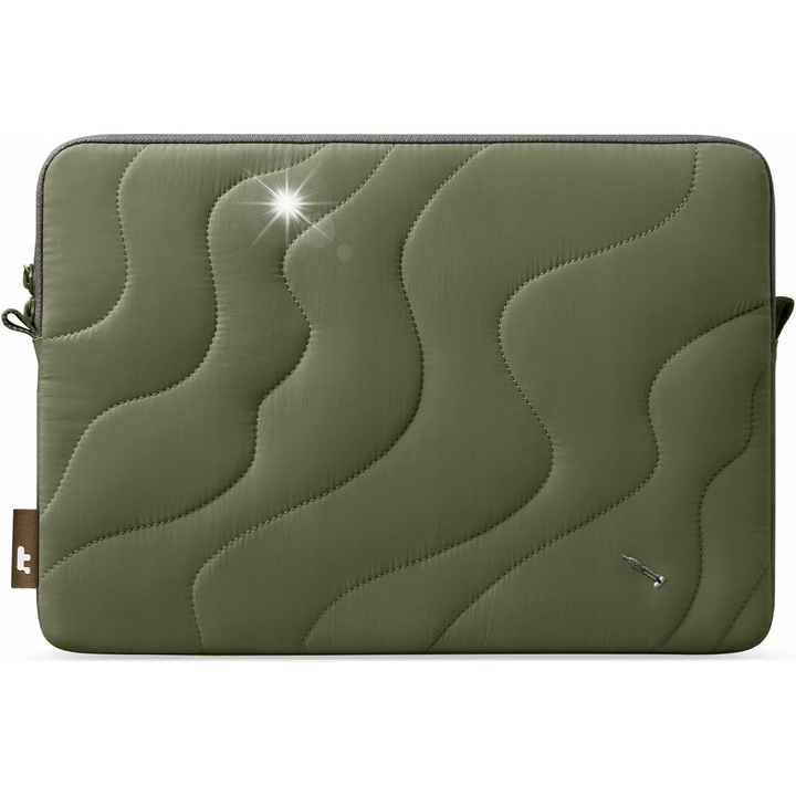 Etui laptop Tomtoc Terra-A27, verde, 16", protectie excelenta, material reciclat