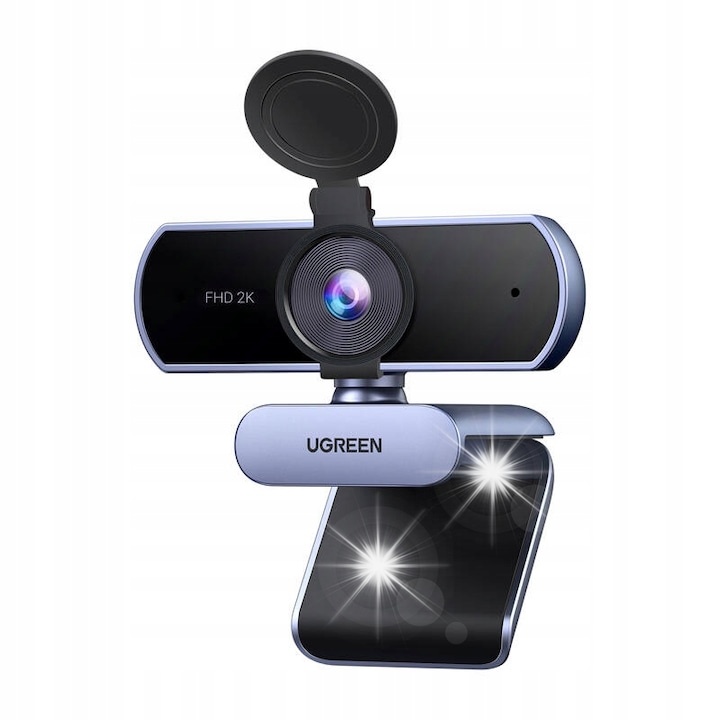 Webkamera UGREEN 2K Ultra HD, 4 MP, 80°-os látószög, kettős mikrofon, USB