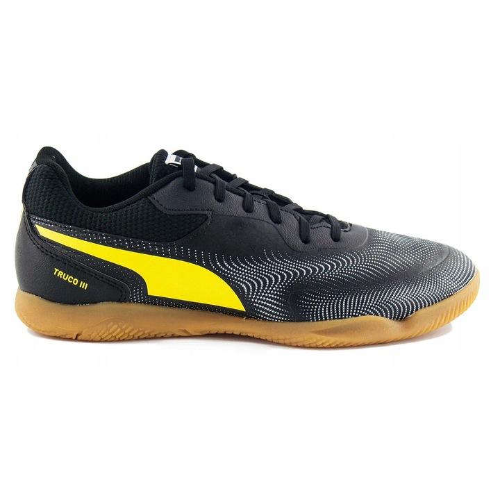 Ghete sport barbati Puma Truco III, negru/galben, material sintetic, 44.5 EU