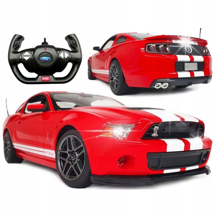 Masinuta Rastar Ford Shelby 1:14, LED-uri, 330x100x130mm, piros