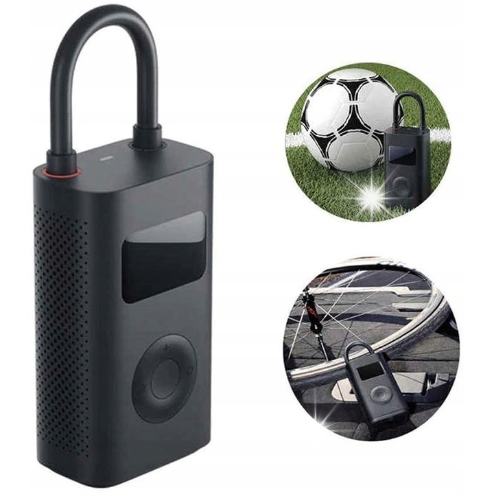 Pompa electrica portabila Xiaomi, model MJCQB05QJ, 10,3 bar, USB Type-C, 71x180x45,3mm