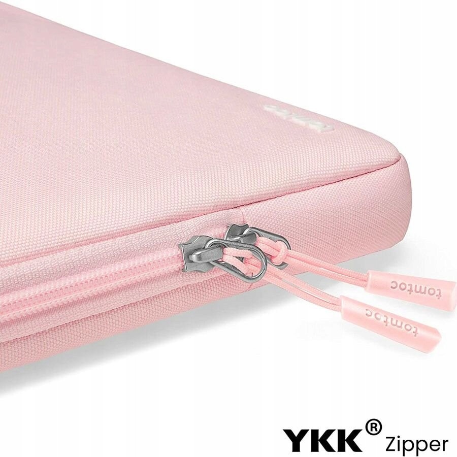 Etui laptop Tomtoc Terra, 14 inch, roz, set cu organizator