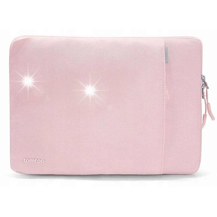 Etui laptop Tomtoc Terra, 14 inch, roz, set cu organizator
