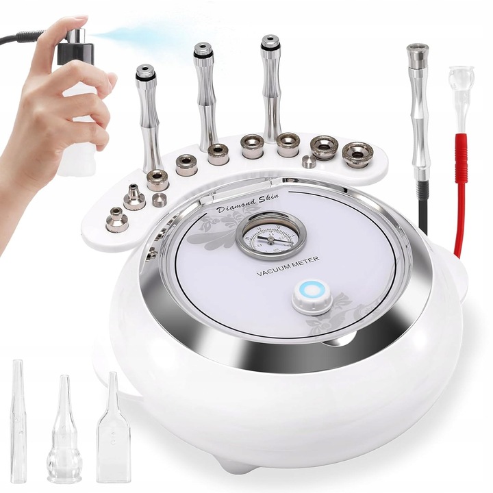 Aparat de curatare si ingrijire a fetei, Beauty System, microdermabraziune diamant, 9 capete