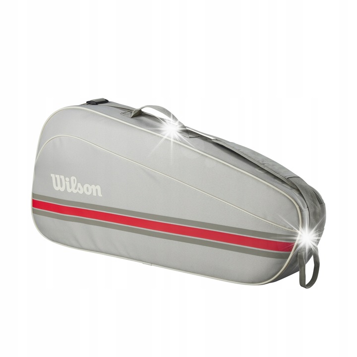 Geanta tenis Wilson Team 3PK, gri-rosu, pentru 3 rachete