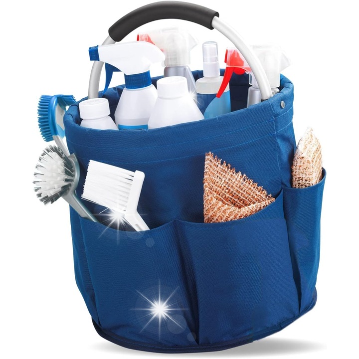 WENKO univerzális rendszerező kerti szerszámokhoz, 1 nagy rekesz, 6 kis zseb, fekete színű, mérete 30x45cm